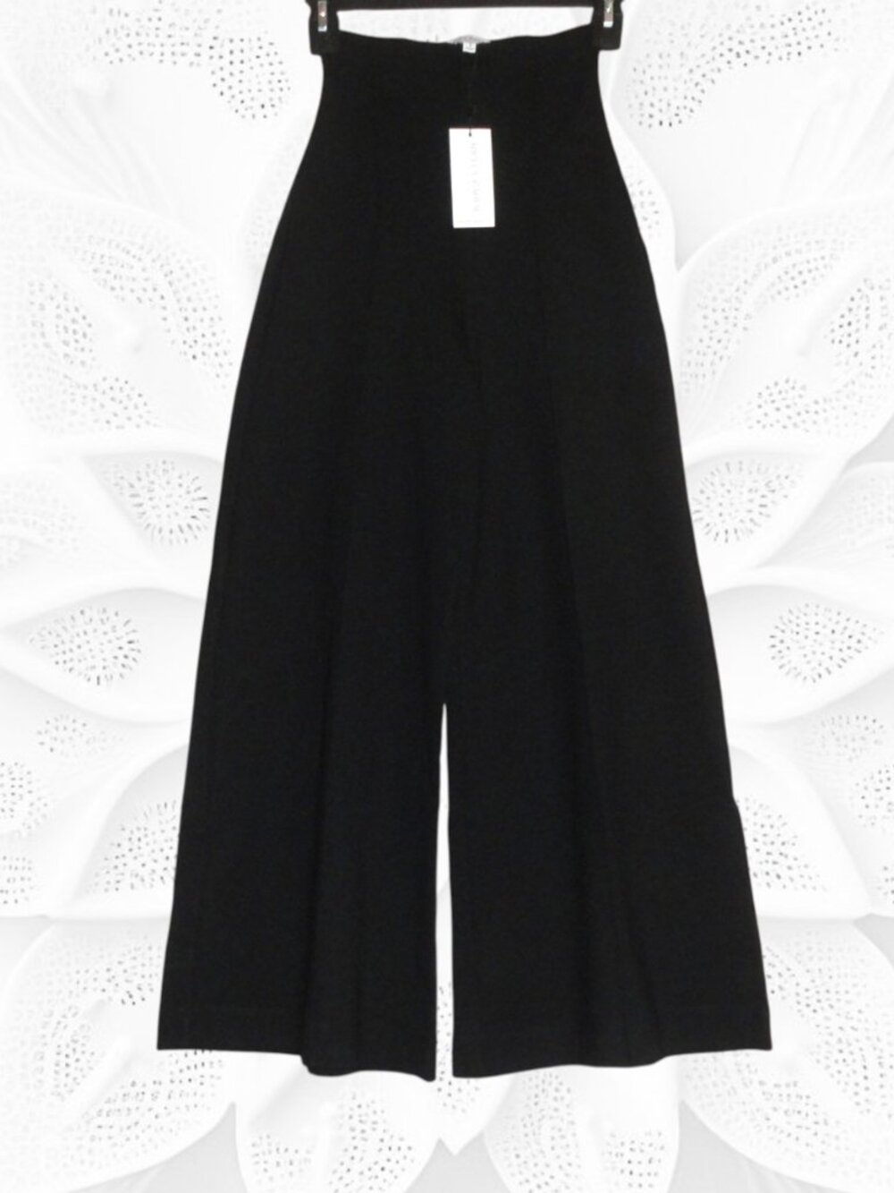 Ripley Rader 1/X-Small Black Ponte Knit Wide Leg Cropped Pants - NWT
